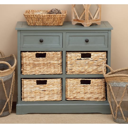 Traditional 4-Basket Storage Cabinet